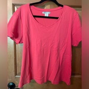 Coral Cotton Short Sleeve T-shirt